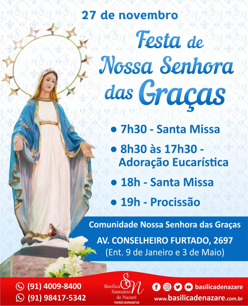 27 De Nov. Dia De Nossa Senhora Das Graças | Basílica Santuario De Nazaré